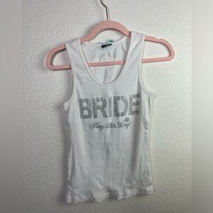 Victoria Secret Bride white rhinestones tank